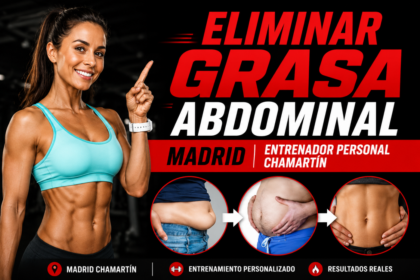 Entrenamiento para eliminar grasa abdominal en Madrid con Marcos Martín, entrenador personal en Chamartín