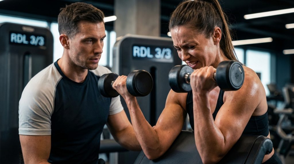 Repeticiones para ganar músculo en Madrid — entrenador personal Marcos Martín Yoofit Chamartín ACSM 2026